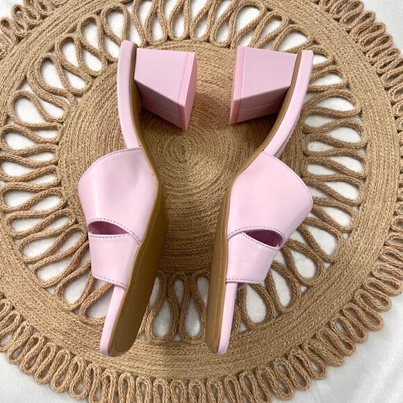 Zara Pink Mid Block Heel Sandals Size 36 3328/910/050 - Picture 7 of 10